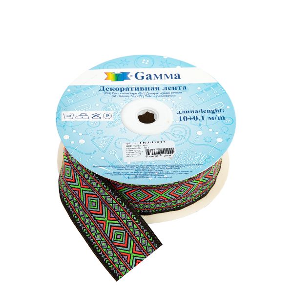 Лента (тесьма) жаккардовая 35.0 мм / 10±0.5 метров, 1, Gamma TRJ-116YP