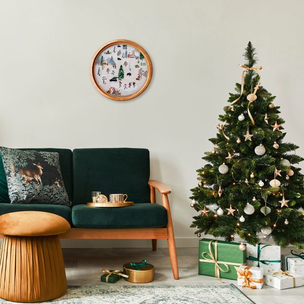 Набор для вышивания нитками Panna Живая картина JK-2359, Зимние гуляния, 18х18 см