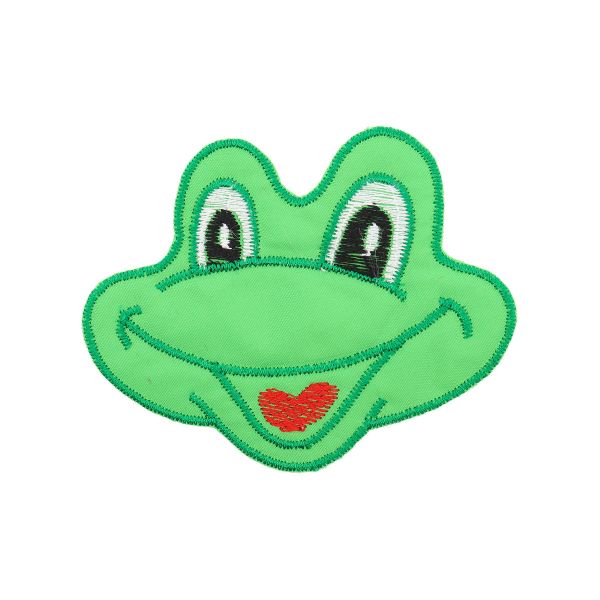 Термоаппликация Лягушонок, зеленый, 80х68мм 10 шт, 6004