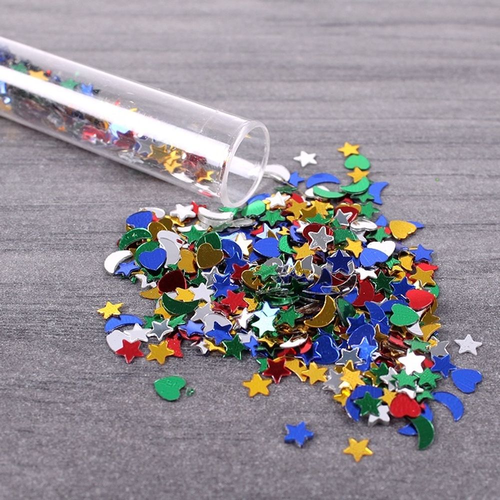 Декоративные фигурные звездочки ассорти 12 шт