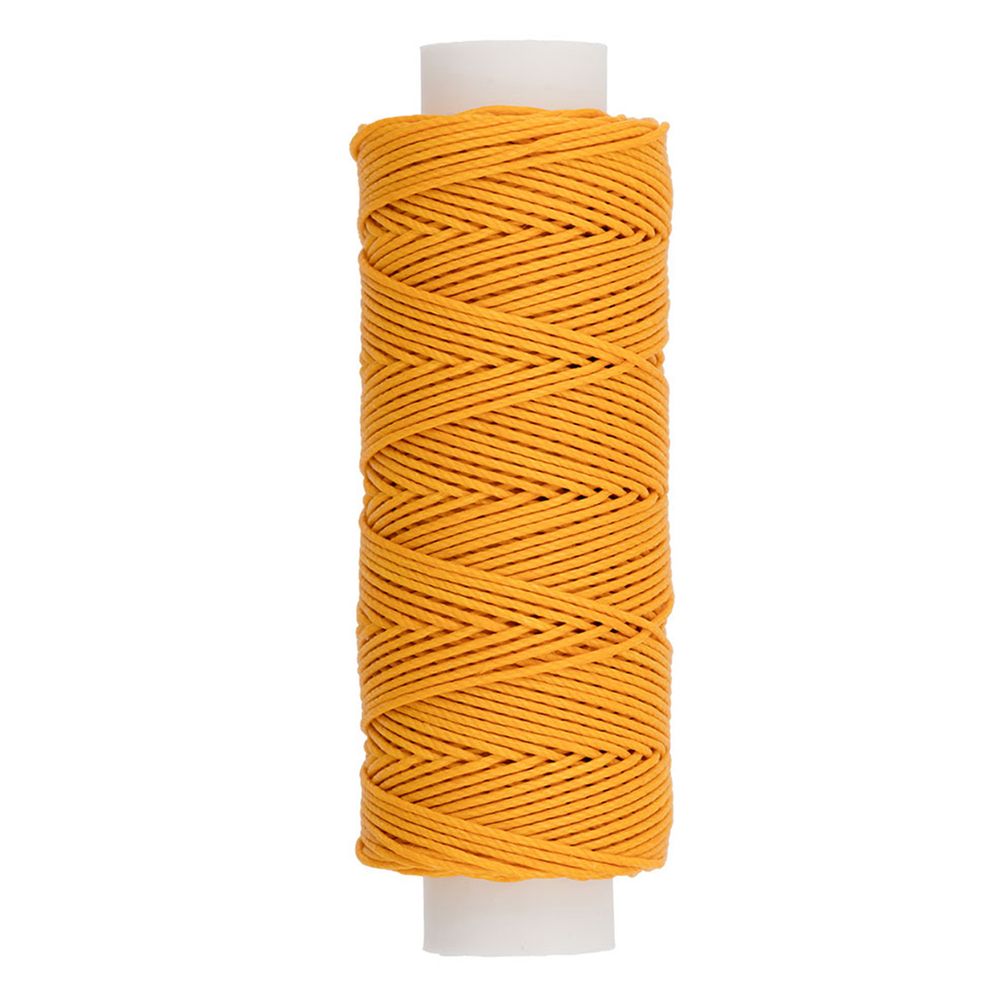Нитки для кожи вощёные кручёные (Рами) 0.55 мм, 25 м, 009 желтый, LC-004, Промысел
