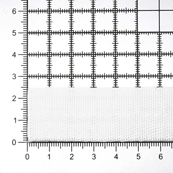 Стропа (ременная лента) 25 мм / 5х2.5 метра, толщ. 1.0 мм, [15.1 г/пог.м], 100% п/п, 1 белый