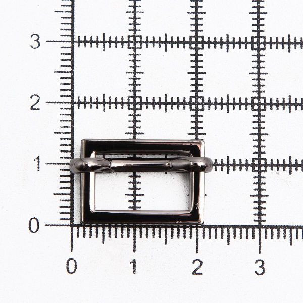 Рамка регулировочная металл литая с подвижной планкой 15 мм /20х14 мм, ⌀2.5 мм/, чер.никель, 4 шт