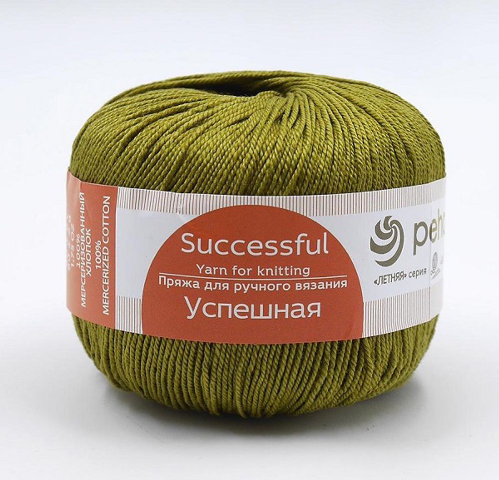 Пряжа Пехорка Успешная / уп.10 мот. по 50 г, 220 м, цв.1055 св.табак