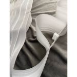 Лента (тесьма) шторная: сборка волна (1:1.7) 80 мм / 100 метров, (2 ряда петель, 2 шнура), белый, 1685c