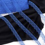 Кружево отделочное в стиле "трикотаж" 12 мм диз. 150-2 цв.13 синий уп.27,4м