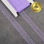 Кружево отделочное в стиле "трикотаж" 20 мм, диз. 280, цв.12 св.фиолетовый, уп. 27,4 м