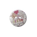 Пуговицы деревянные Разное 18мм (Надпись Hello, friends), 100 шт