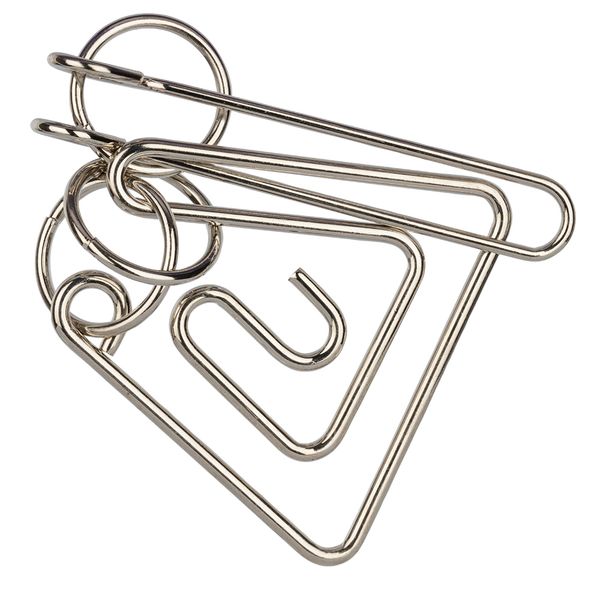 Головоломка металлическая, 1 шт, Лабиринт 5 элементов, Delfbrick DLM-34