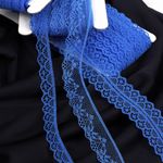 Кружево отделочное в стиле "трикотаж" 12 мм диз. 150-2 цв.13 синий уп.27,4м