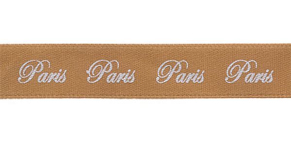 Лента атласная с рисунком 12.0 мм / 5 шт по 3 метра, P051/001св-коричневый/белый, Gamma ALP-121