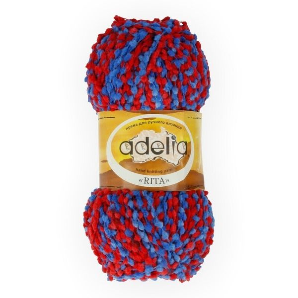 Пряжа Adelia Rita / уп.10 мот. по 50г, 145м, 03 красный-синий