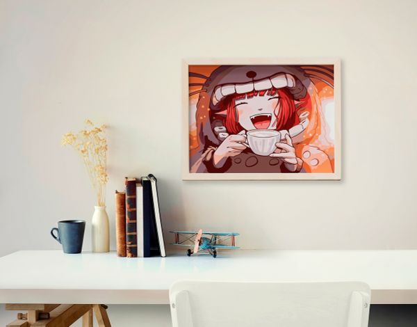 Картина по номерам Фрея PKZ/PM-072, Девочка в кигуруми, (на картоне) 40х30 см