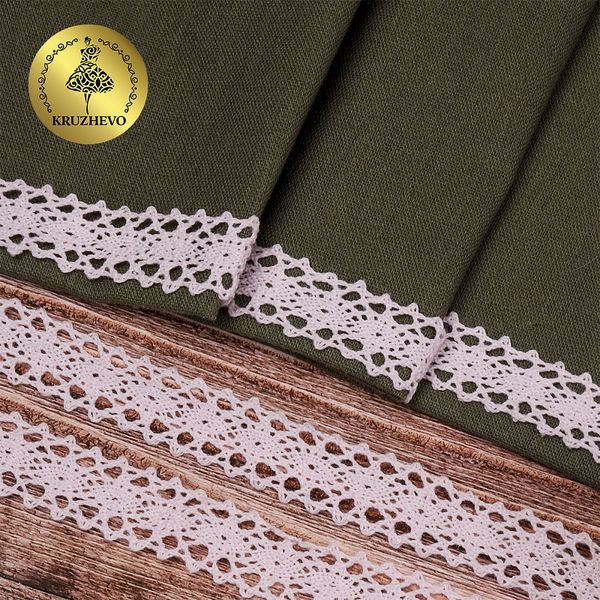 Кружево вязаное (тесьма) 20 мм / 10 метров, 6307-1 цв.20 бледно-розовый, 10 м, Kruzhevo