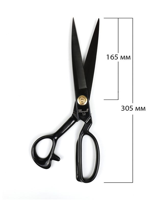 Ножницы закройные (портновские) 30.5 см, 16.5 см до центра винта, Maxwell Premium