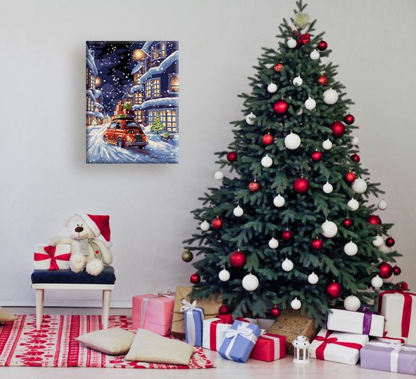 Картина по номерам Фрея PNB/PMC-263, Праздничная улочка, (цветной холст) 40х30 см