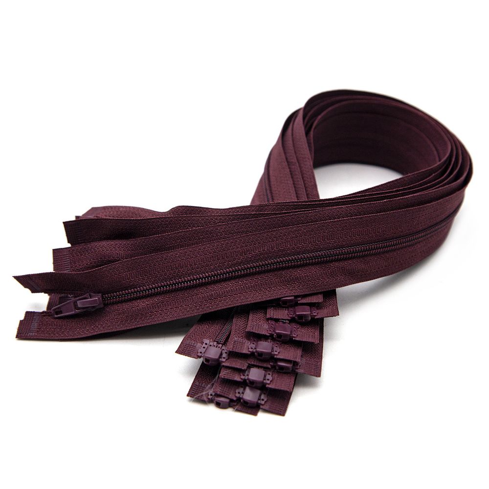 Молния спираль (витая) Т3 (3 мм) 1 зам., разъем., 50 см, 864 т.бордо, 10 шт