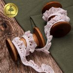 Кружево вязаное (тесьма) на резинке 17 мм -5236 цв.20 св.розовый уп.10м, Kruzhevo