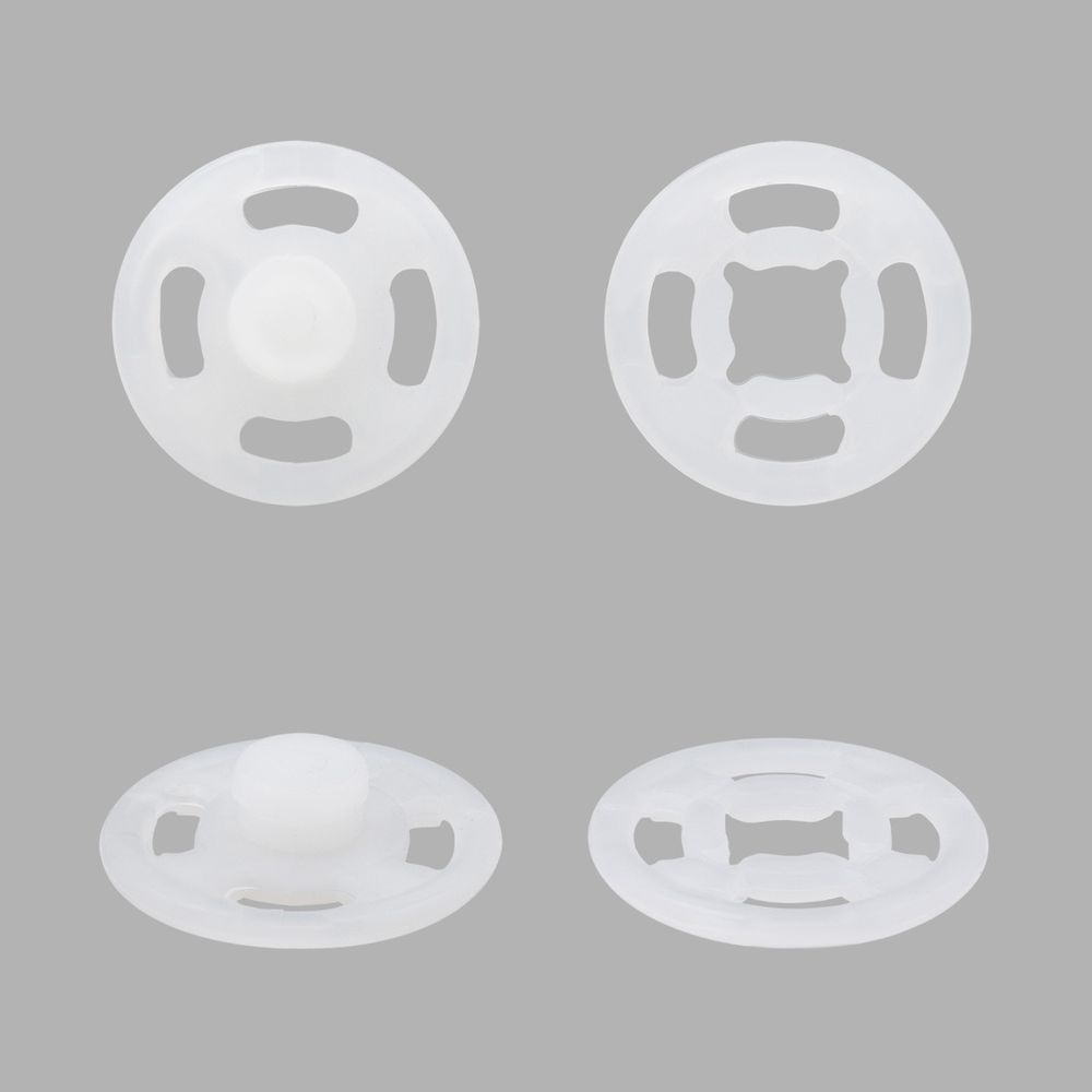 Кнопка пришивная нейлон 21 мм, прозрачный, 3 шт, Pony, 77905