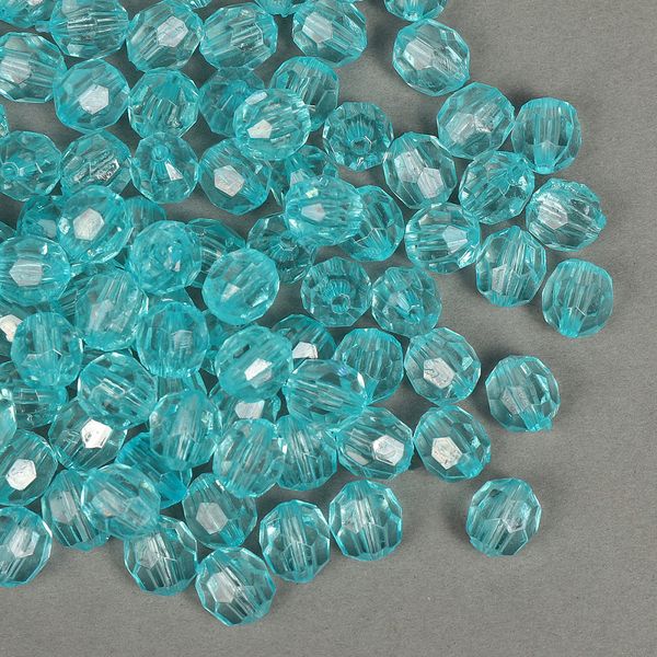 Бусины акрил ⌀10 мм, MG.3241-12, цв.12 голубой, уп.500 г, Magic4Hobby