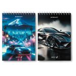 Блокнот на гребне A5 60 л., 4 шт, клетка, Километры дорог 01253, Светоч Б130