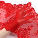 Кружево бельевое эластичное 230 мм / 10 м, 8036, цв.SD163 красный, Kruzhevo