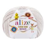 Пряжа Alize (Ализе) Cotton Gold Hobby New / уп.10 мот. по 50 г, 165 м, 599 светло-бежевый