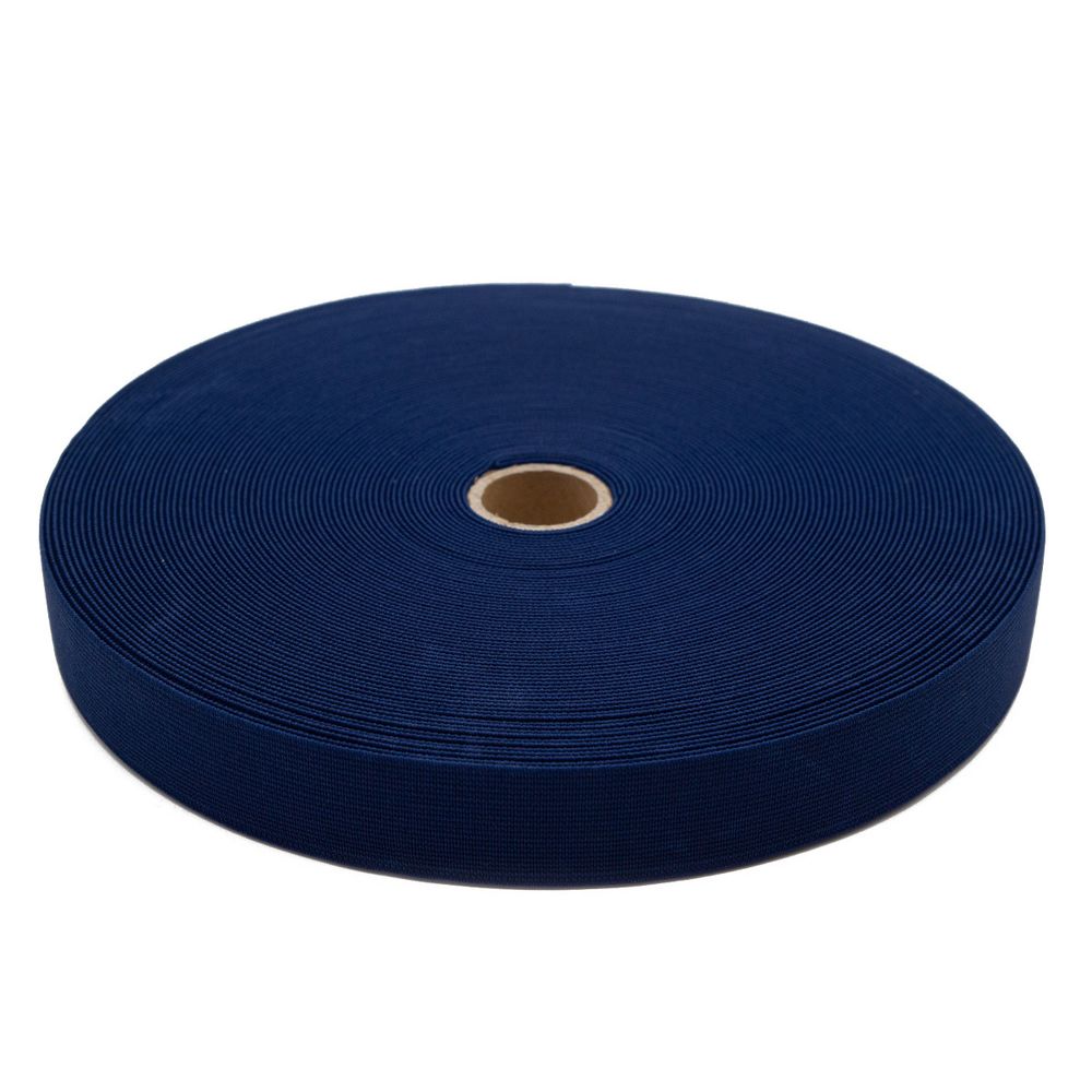 Резинка вязаная 25.0 мм / 25 метров, т.синий