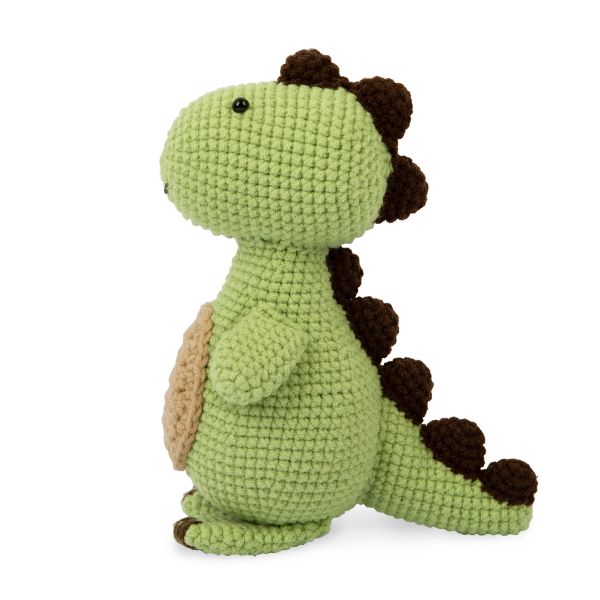 Набор для вязания игрушки Храбрый динозаврик 18 см, Miadolla AMG-0108