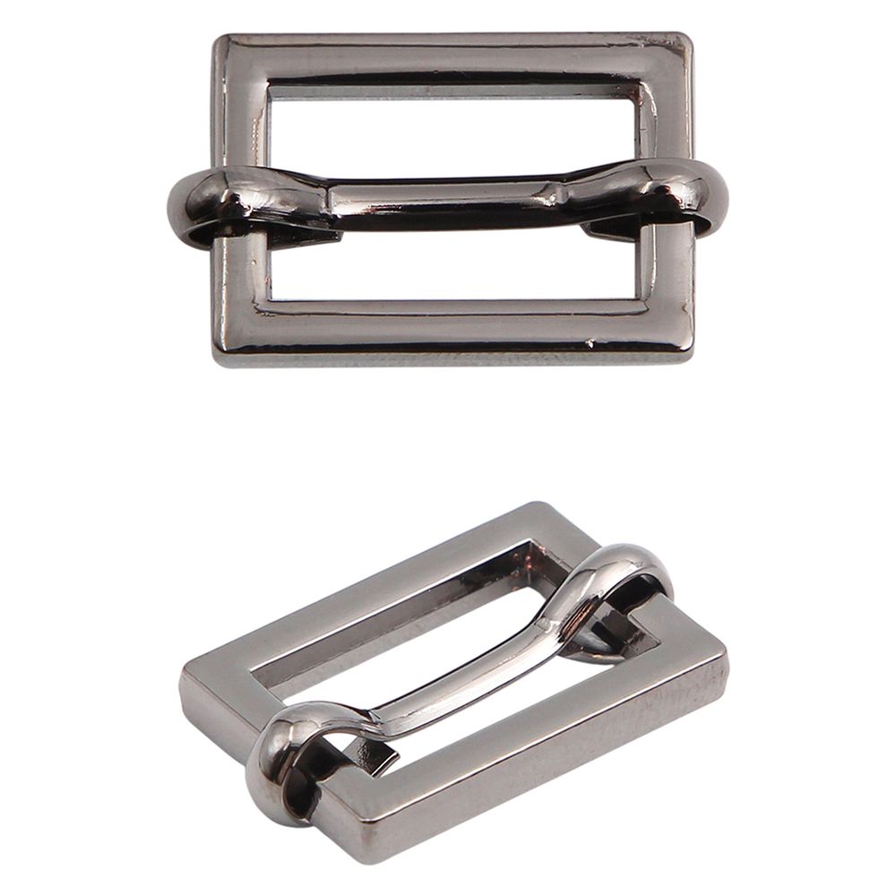 Рамка регулировочная металл литая с подвижной планкой 15 мм /20х14 мм, ⌀2.5 мм/, чер.никель, 4 шт