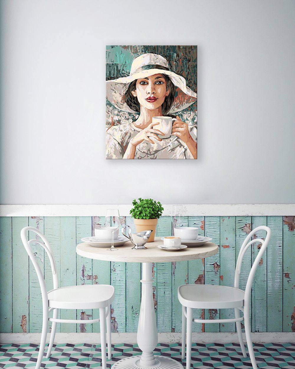 Картина по номерам Фрея, цветной холст Живописный портрет, 50х40 см