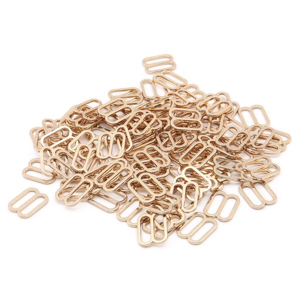 Рамки-регуляторы для бюстгальтера металл 12.0 мм, золото 02, ГМХ3435, 100 шт