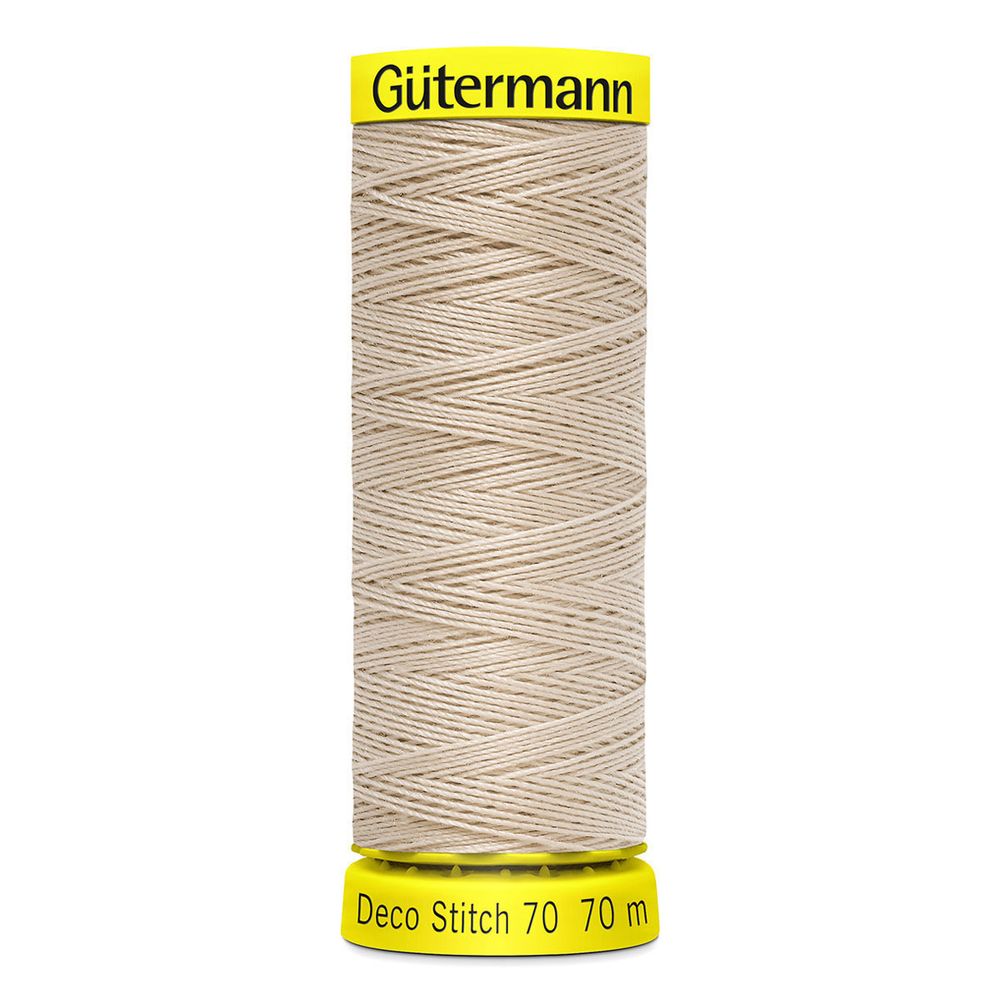 Нитки отделочные Gutermann Deco Stitch 70, 70м, 722 св.бежевый, 5 катушек /TOS/