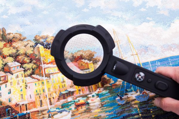 Лупа с подсветкой и компасом ⌀6.5 см (ув.х3), Ferstel FR-01