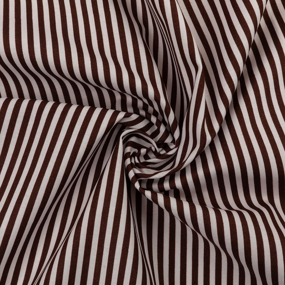 Ткань для пэчворка Peppy Бабушкин сундучок 100х112 см, 140±5 г/м², БС-10 полоска коричневый