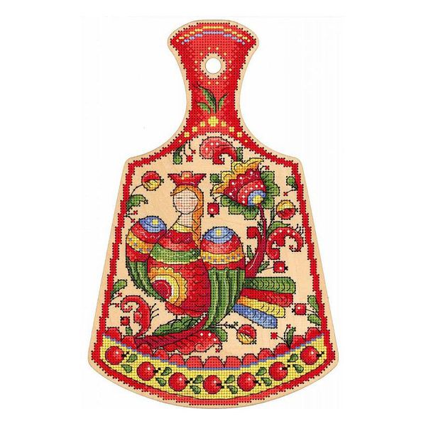 Набор для вышивания нитками МП Студия, на дереве Птица счастья 29х19см