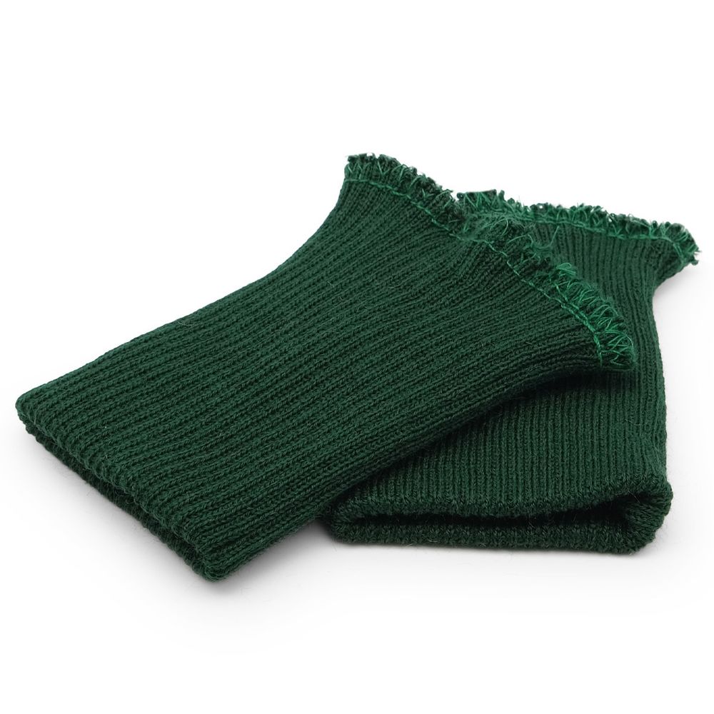 Манжеты трикотажные 6.5х9.5 см, тонкие, 14 кл, 2х2, 370/2 т.зелень