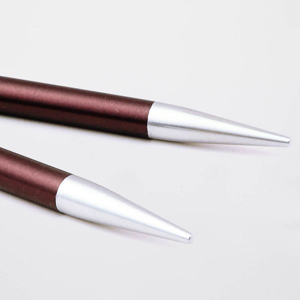 Спицы съемные Knit Pro Zing 6 мм, для длины тросика 28-126 см, алюминий, фиолетовый бархат 2 шт, 47507