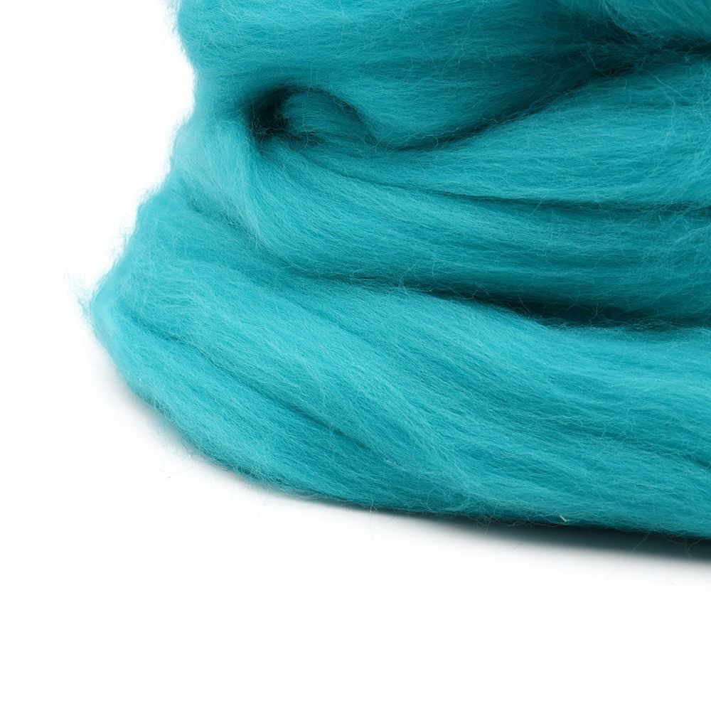 Шерсть для валяния мериносовая тонкая 100%, 100 г, цв.354 светлая лагуна