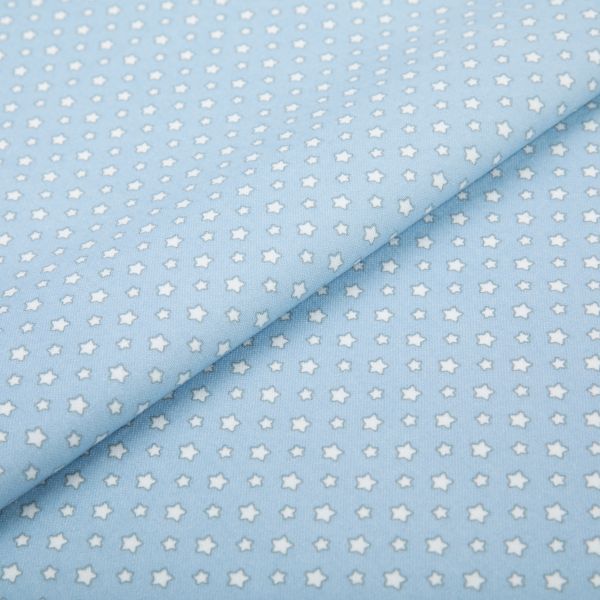 Ткань для пэчворка Peppy Молочные сны фланель, отрез 100х110 см, 175 г/м², МС-10 голубой, Peppy