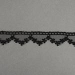 Кружево на сетке 20 мм, диз. 866, цв.03 черный, уп. 9 м, Kruzhevo