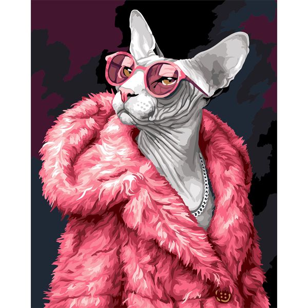 Картина по номерам Glama GLA145, Гламурный сфинкс 40х50 см