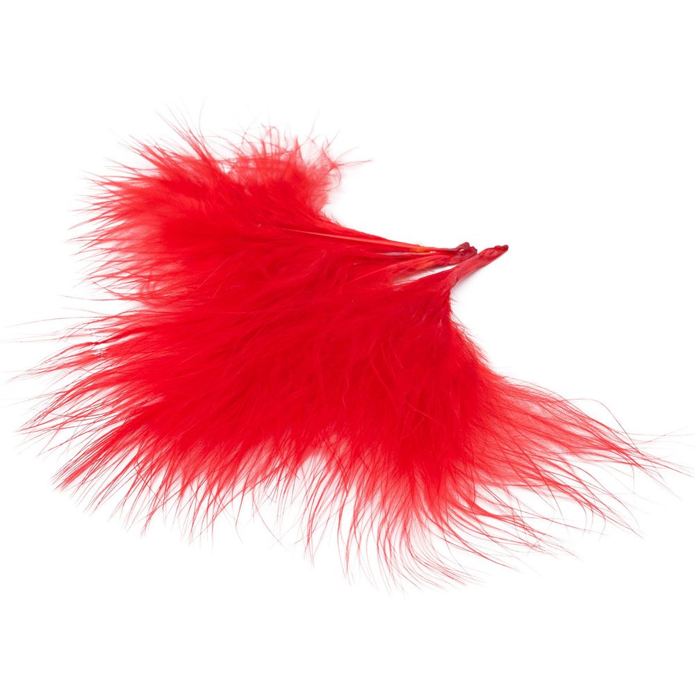 Перья декоративные 5-10см, 25 шт, H-72 красный