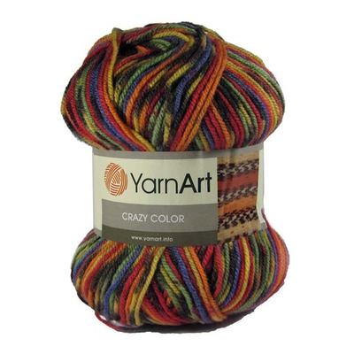 Пряжа YarnArt (ЯрнАрт) Crazy color / уп.5 мот. по 100 г, 260м, 148 секционный