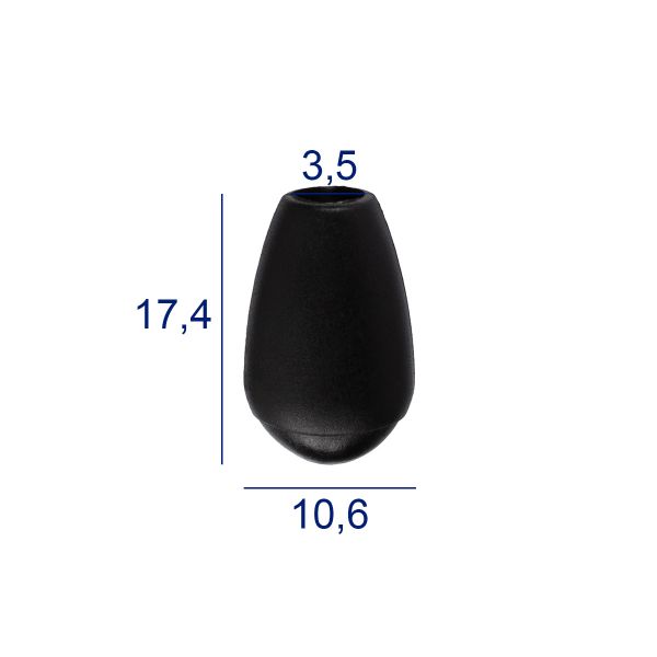Наконечник для шнура пластик ⌀3.5 мм, 24 шт, №01 черный, Micron DB 4429