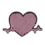 Термоаппликация №05, 1 шт, 02-505 Стук сердца 5.8х3.6 см, Gamma ETF