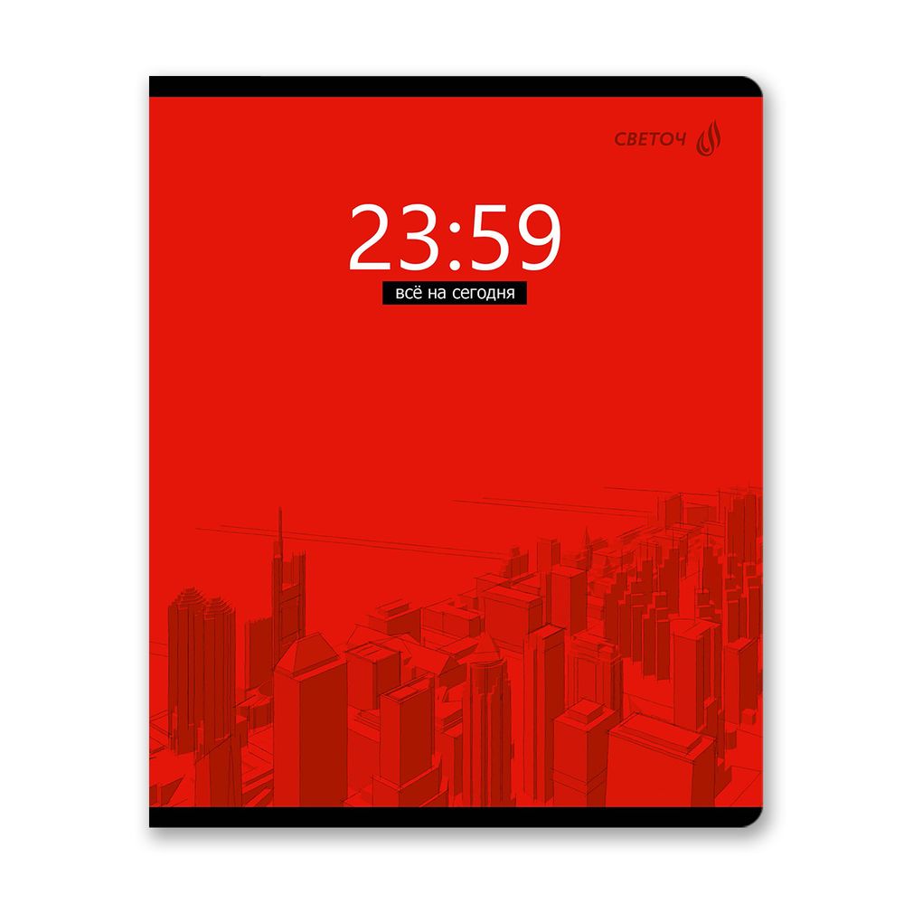 Тетрадь ученическая общая, глянцевый сплошной лак A5+ 96 л. на скобе 65 г/м², белизна 100 %, 5 шт, клетка, 01112 Ритм, Светоч Т69