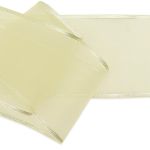 Лента для бантов (капрон) с мет. краем, 7 см, 25 м (желтый) С3502