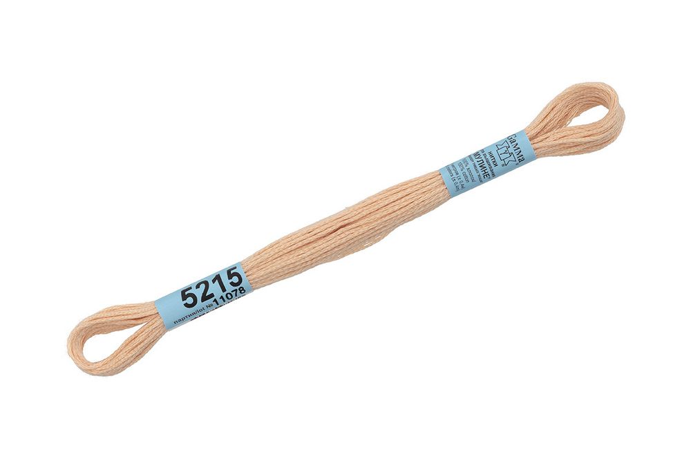 Мулине Gamma 100% хлопок, цв.5215 бежевый, 24 мотка по 8 метров