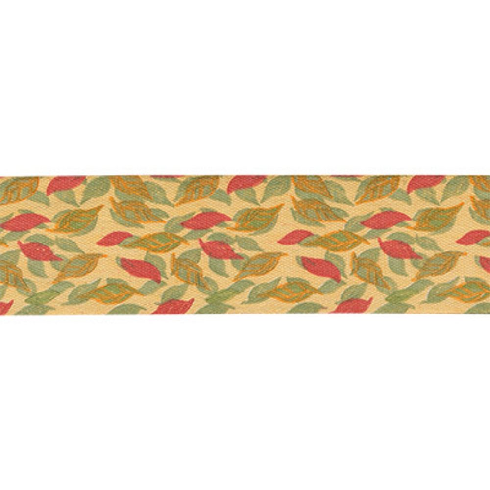 Лента хлопок с рисунком 25 мм / 5 шт по 3 метра, L118_055/052/086/123 Осенние листья, CLP-254 Gamma
